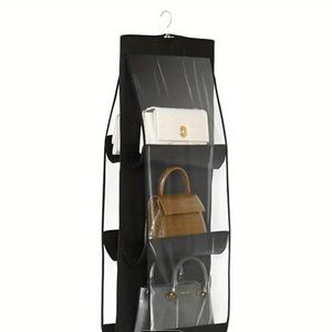 Black Hanging Purse Handbag Organizer